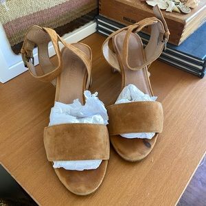 Madewell Brown Suede Block Heel Size 7